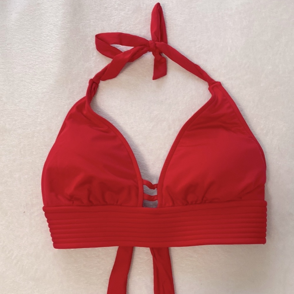 women’s red bikini top